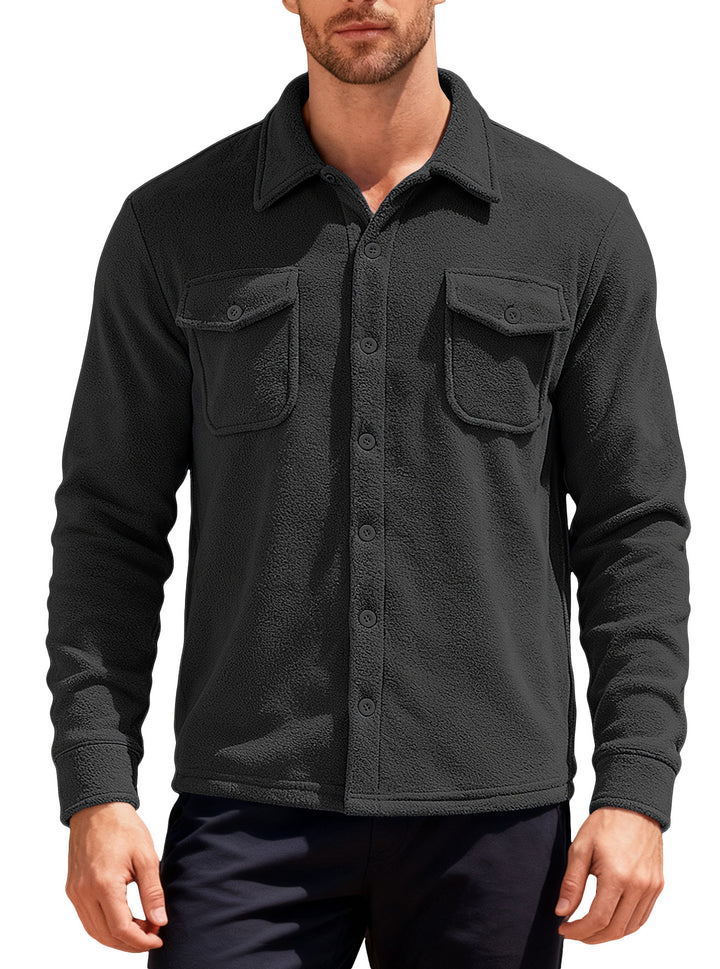 Herren Fleecehemd mit praktischen Brusttaschen Aliams