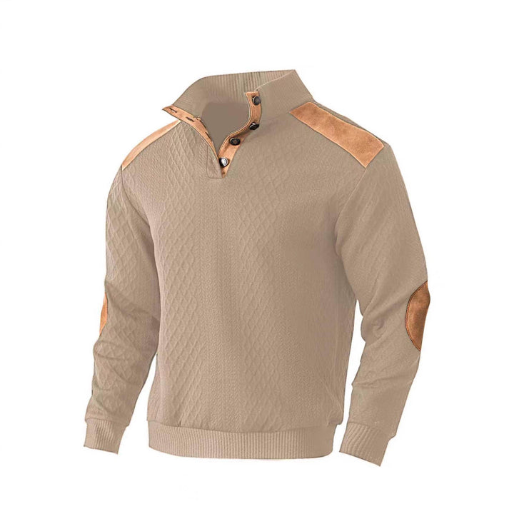 Herren Strickpullover mit einzigartigem Stehkragen und modischen Details Aliams