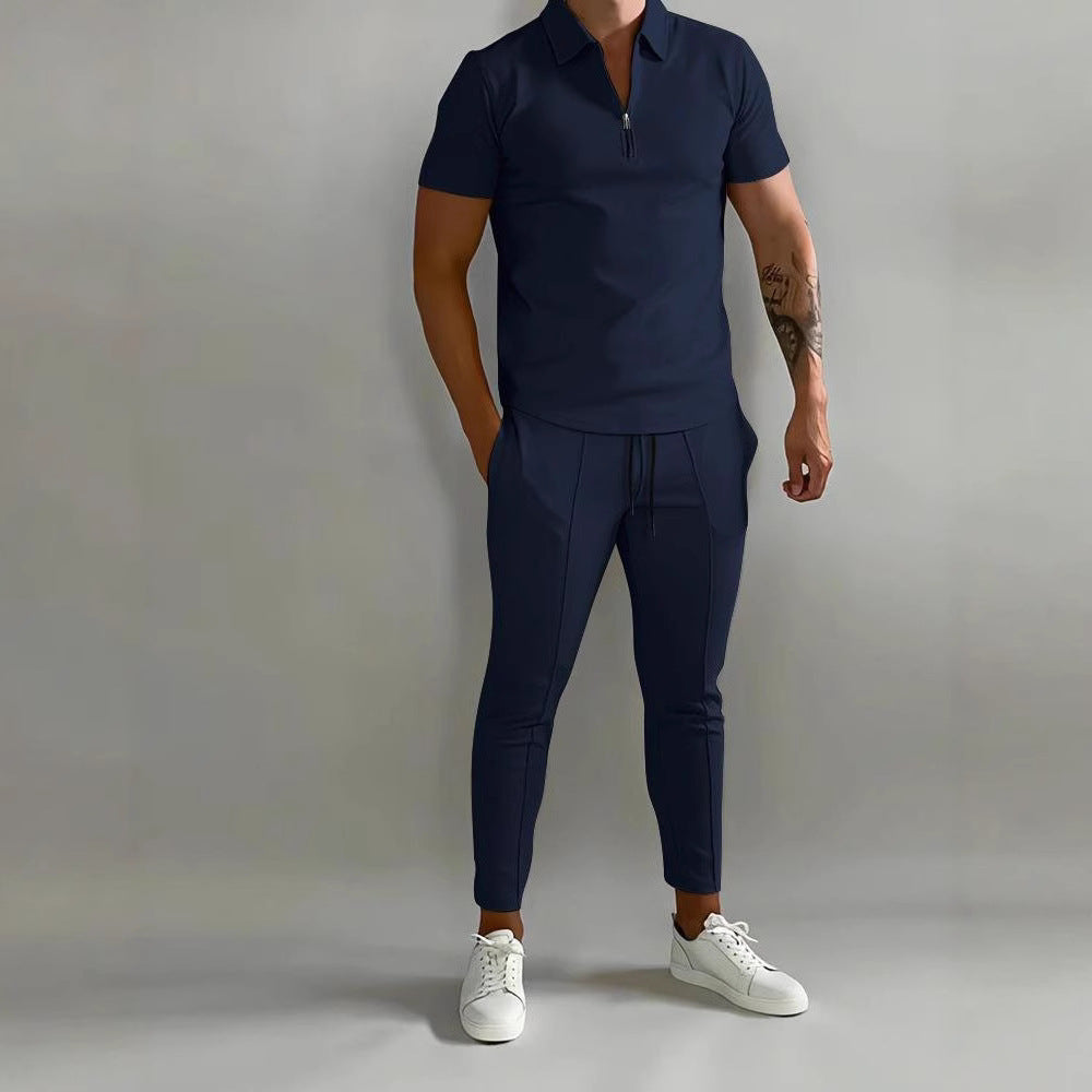 Herren athletisches Freizeitset mit funktionalem Reißverschluss Aliams