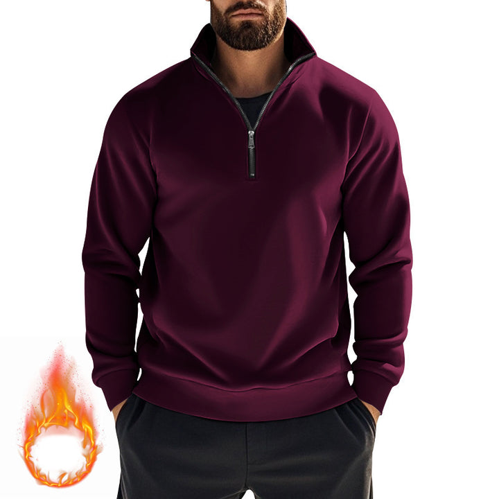 Herren Fleece-Pullover mit halbem Reißverschluss Aliams