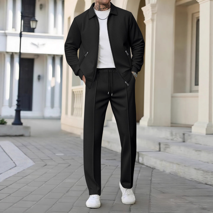 Herren Sportliches Freizeitanzug-Set mit modischem Strukturdesign Aliams