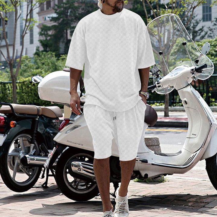 Herren Sportliches Kurzarm-Set mit praktischen Seitentaschen und lässigem Schnitt Aliams