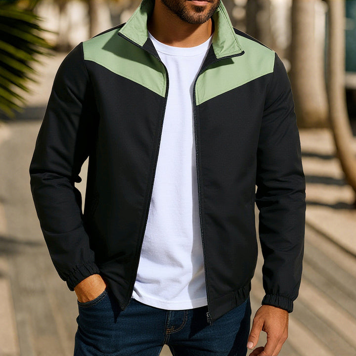 Herren sportliche Freizeitjacke mit stylischem Farbblockdesign Aliams