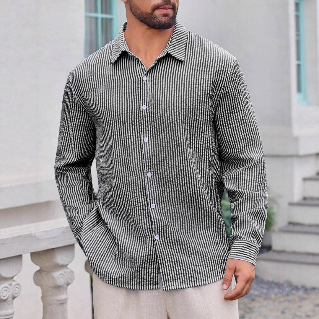 Herren Hemd mit schmalen Streifen Aliams