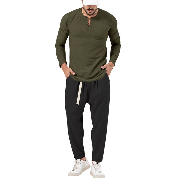 Herren Freizeit-Loungewear-Set mit bequemem Schnitt und praktischen Taschen Aliams
