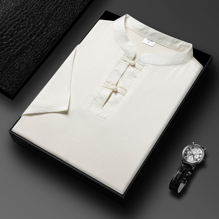 Herren Seidenoberteil mit traditionellem asiatischem Design Aliams