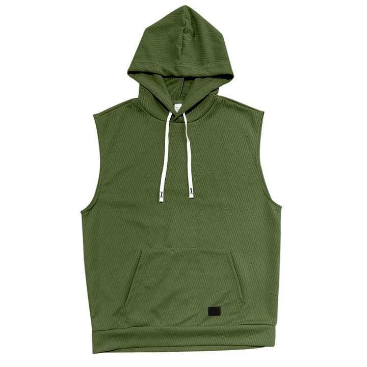 Unisex ärmelloses Kapuzenshirt mit Struktur Aliams