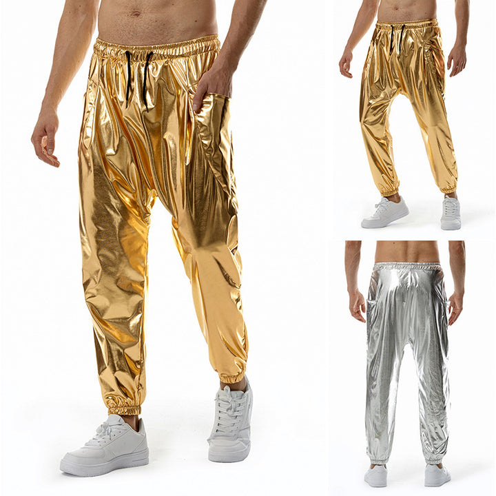 Herren stylische High-Performance Jogginghose aus glänzendem Material Aliams