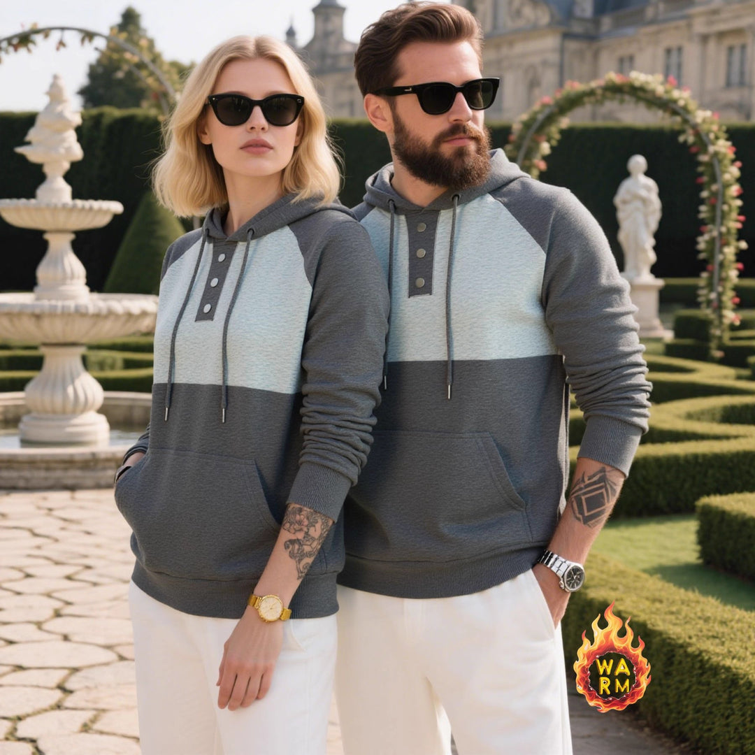 Herren Hoodie mit modischem Kontrastdesign Aliams