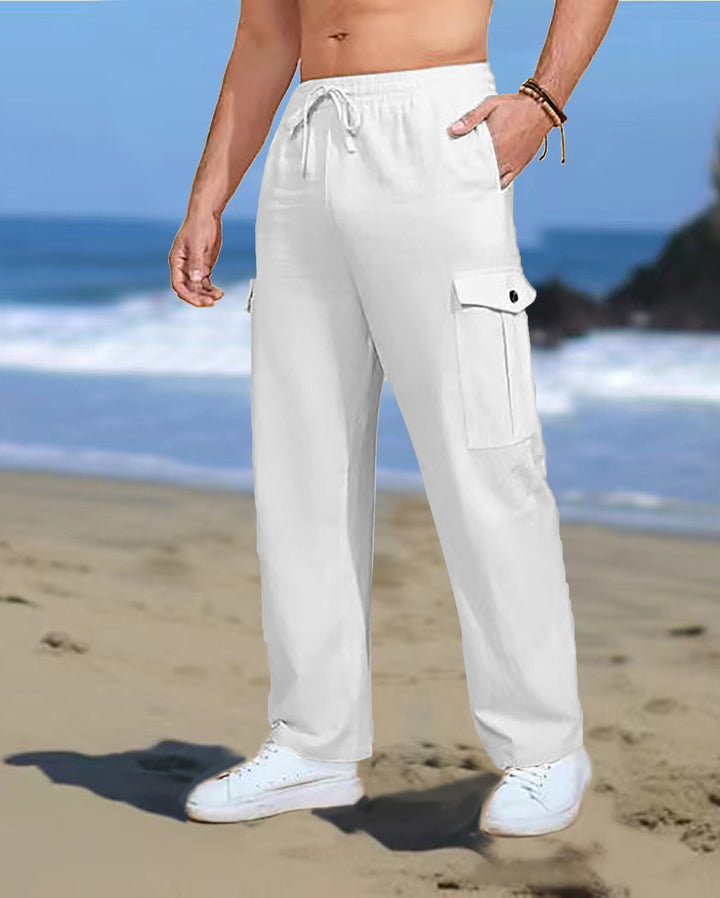 Herren Cargo-Hose mit praktischen Taschen und elastischem Bund Aliams