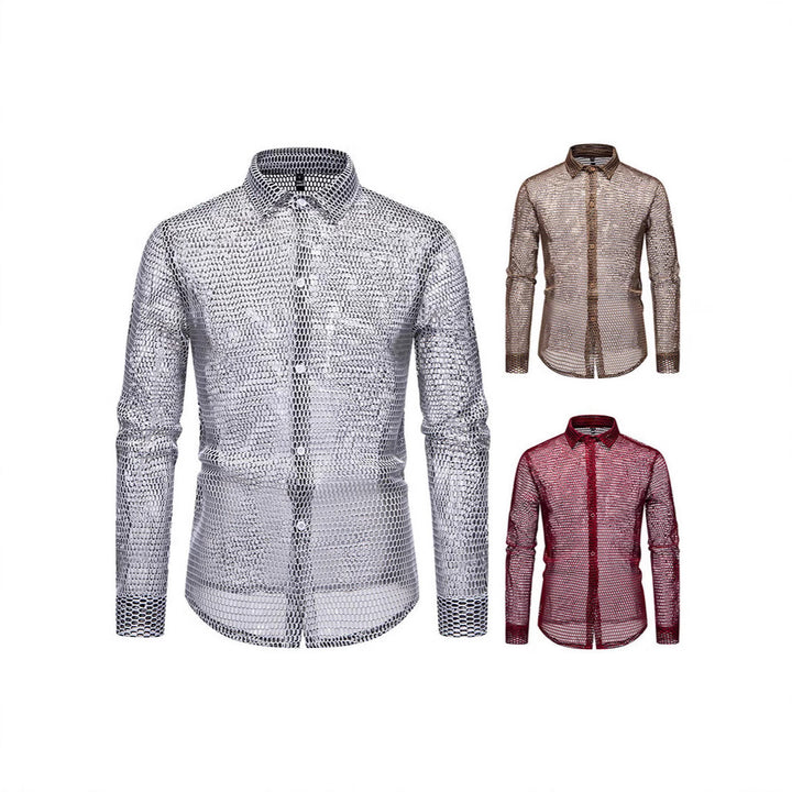 Herren elegante Netzhemd mit exklusivem Design und atmungsaktiven Eigenschaften Aliams