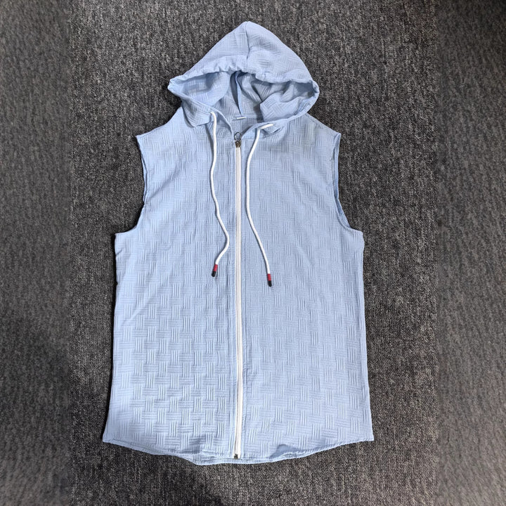 Herren Bequeme Ärmellose Zip-Up Hoodie Aliams