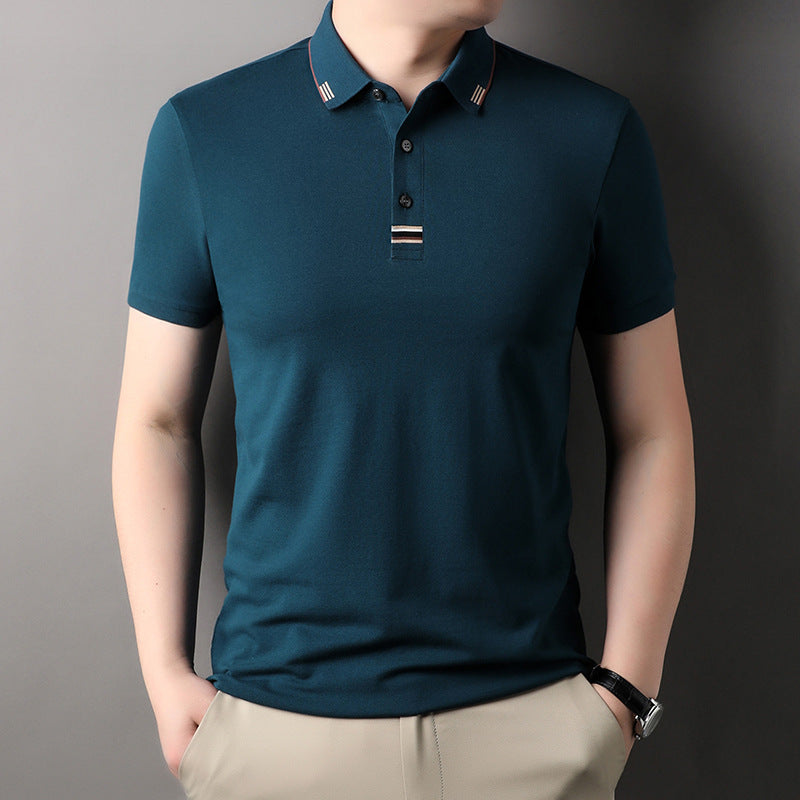 Herren Poloshirt mit strukturierter Piqué-Oberfläche und eleganten Kontrastdetails Aliams