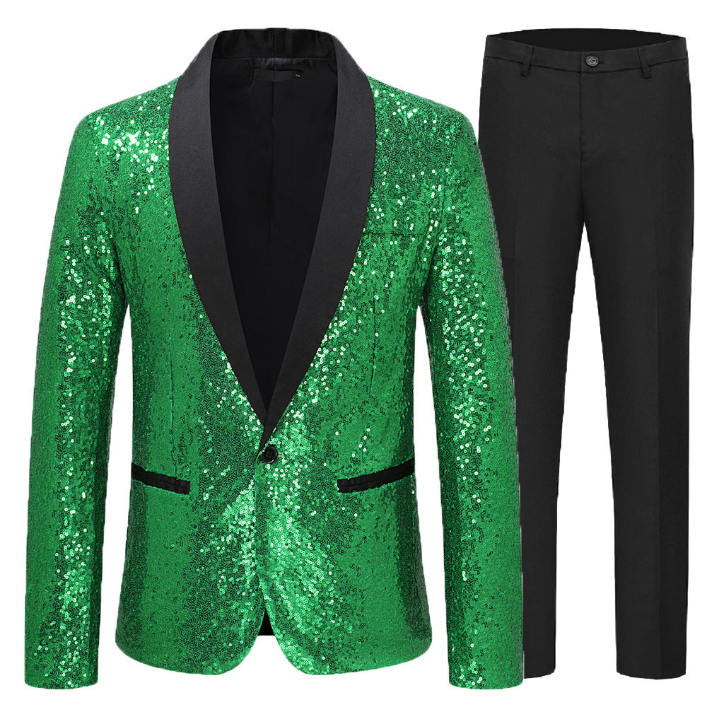 Herren Funkelnder Paillettenanzug Aliams