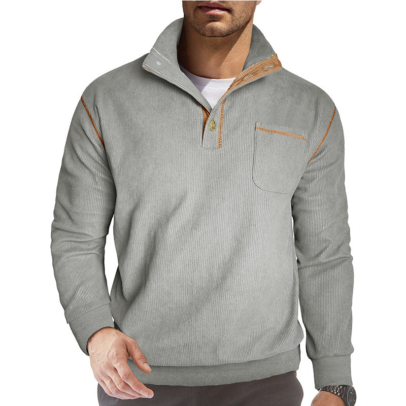 Herren Stepppullover mit modernem Kragen Aliams