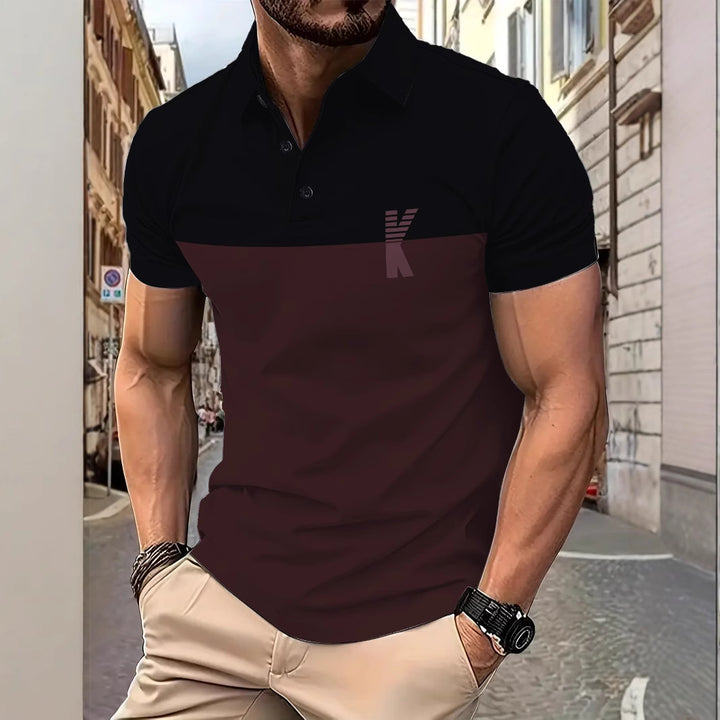 Herren Poloshirt mit sportlichem Design und atmungsaktivem Material Aliams