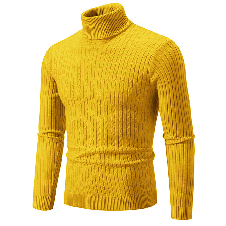 Herren stilvoller Rollkragenpullover aus feinem Strick Aliams