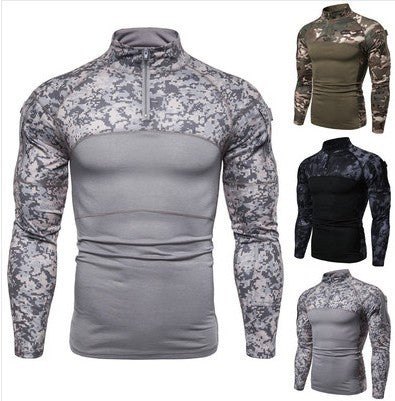 Herren Funktionales Langarmshirt im sportlichen Design mit Stehkragen und Reißverschluss Aliams