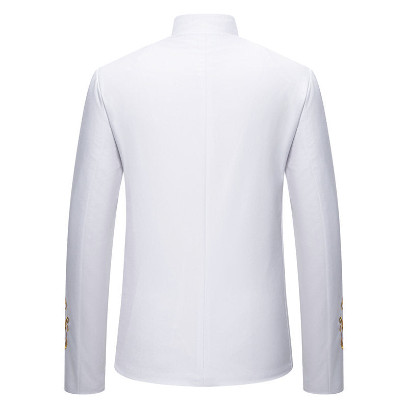 Herren Elegantes Blazer mit exquisiter Gold-Stickerei Aliams