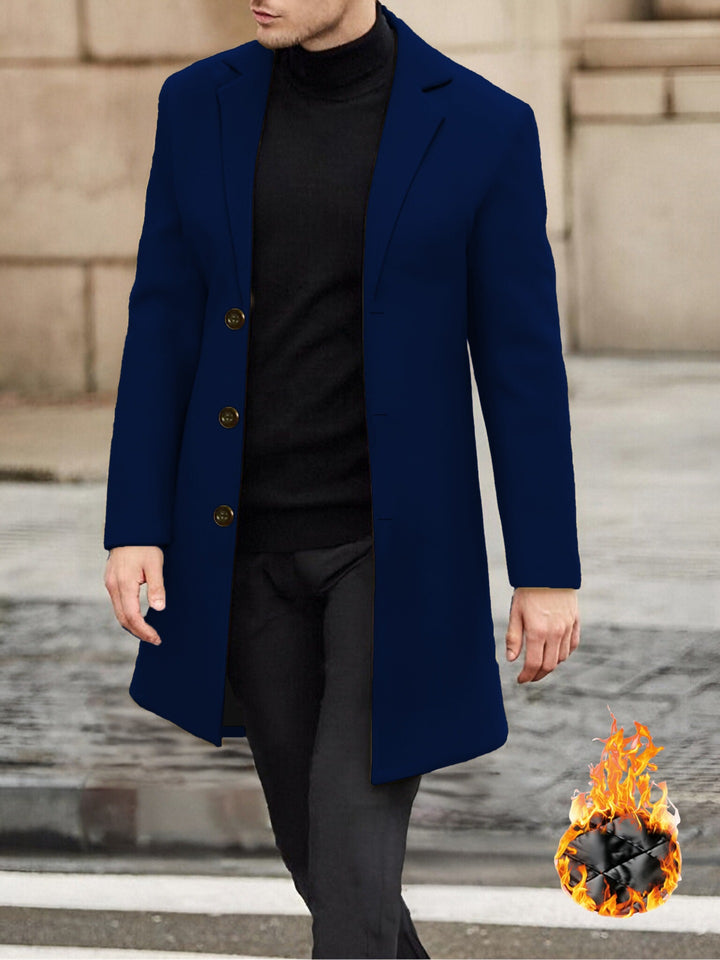 Herren klassischer und stilvoller Wollmantel Aliams