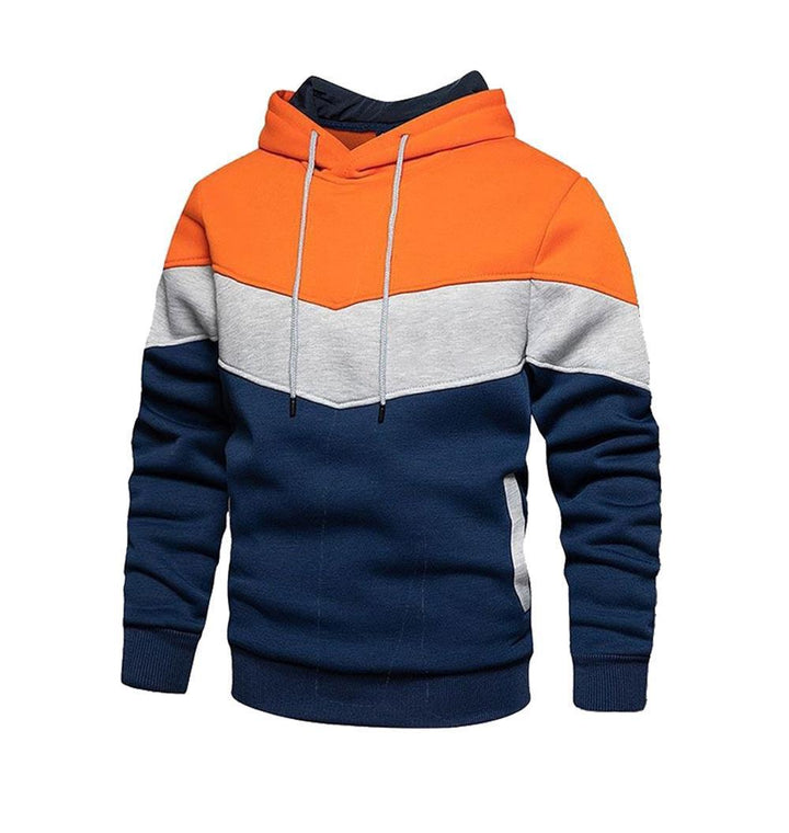 Herren sportlicher Kapuzenpullover mit stylischem Farbmix und praktischen Taschen Aliams