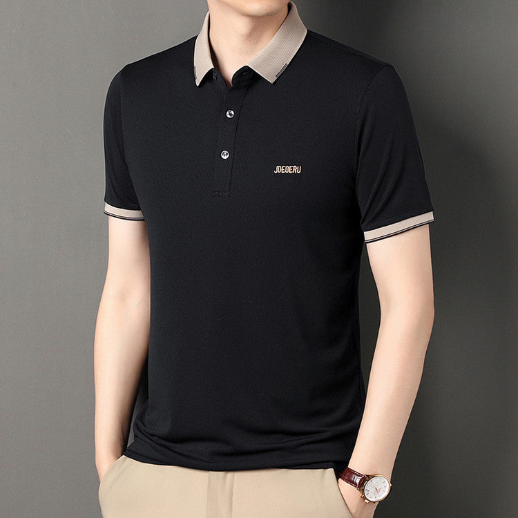 Herren sportliches Polo-Shirt mit modischem Kragen Aliams