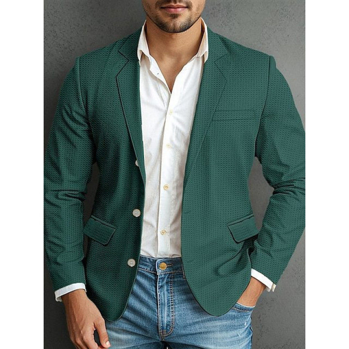 Herren eleganter Blazer mit strukturiertem Design und praktischen Taschen Aliams
