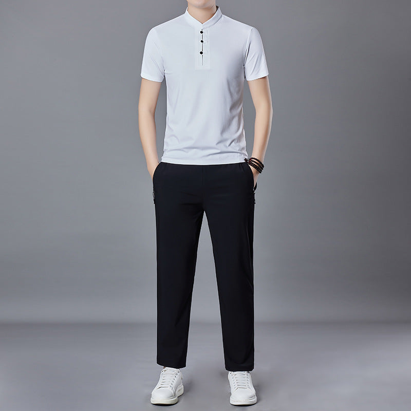 Herren sportliches Poloshirt mit Knopfleiste und modernen Akzenten Aliams