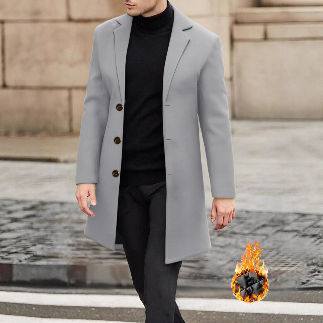 Herren klassischer und stilvoller Wollmantel Aliams