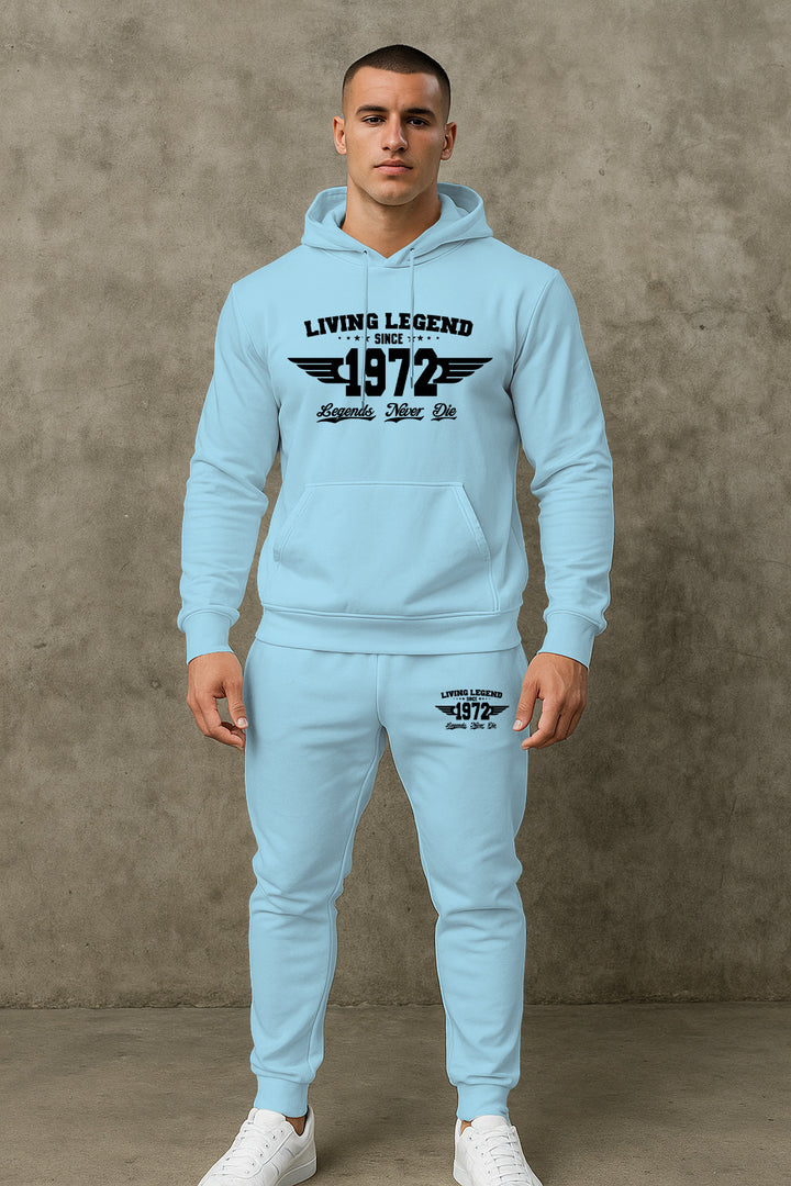 Herren Hoodie und Jogginghose Set mit modernem Druck Aliams