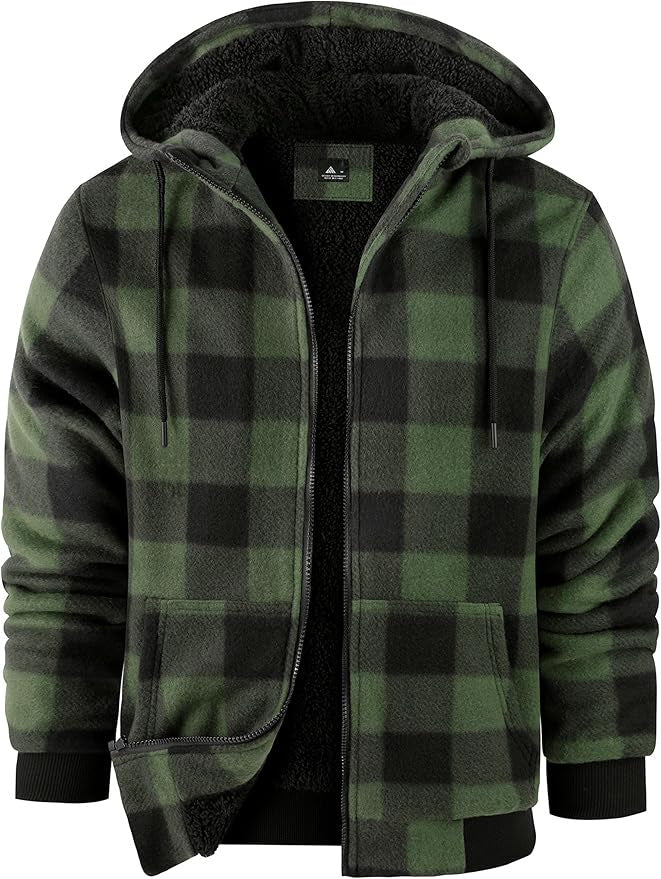 Herren gefütterte Flanelljacke mit urbanem Karomuster Aliams