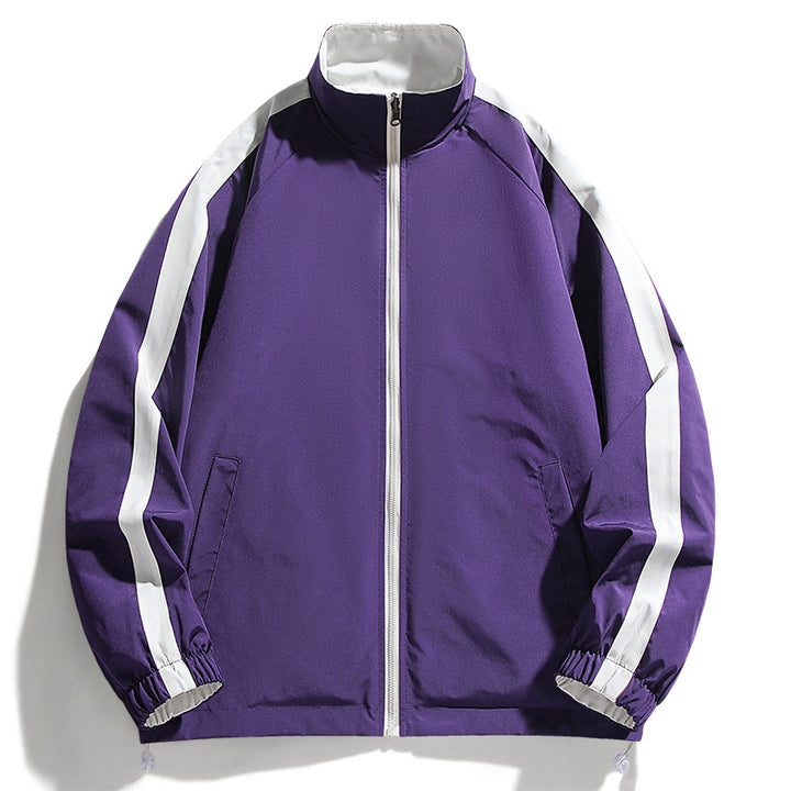 Herren Sportliche Übergangsjacke mit hohem Kragen und seitlichen Reißverschlusstaschen Aliams