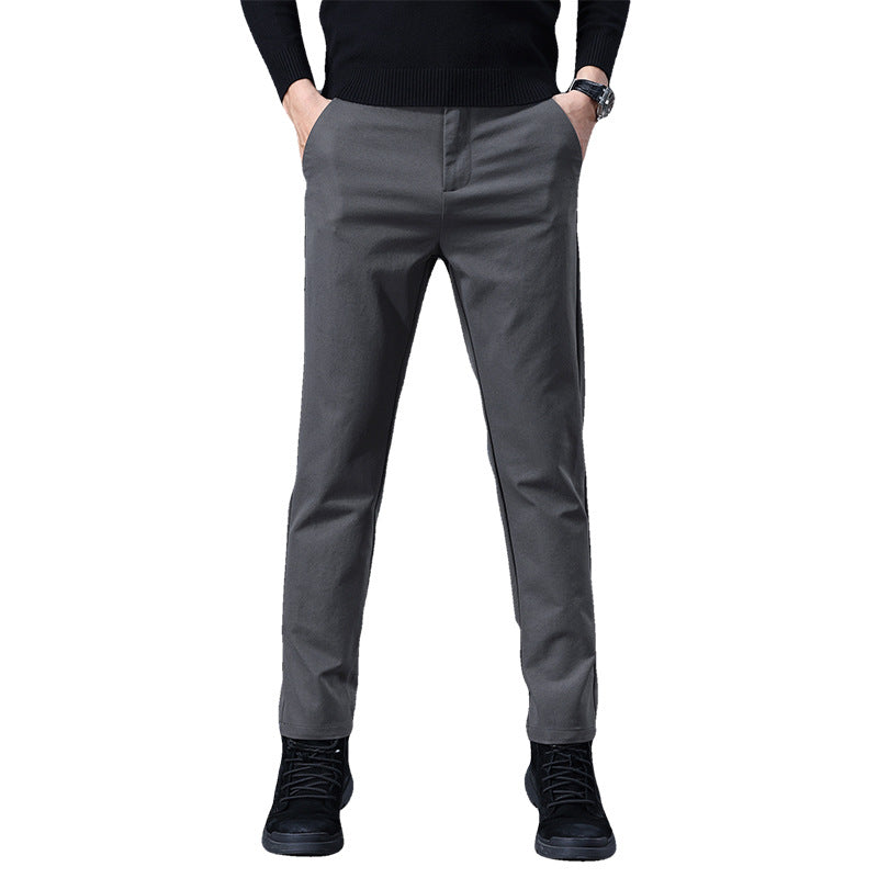 Herren entspannte Slim-Fit Hose mit praktischen Eingrifftaschen Aliams