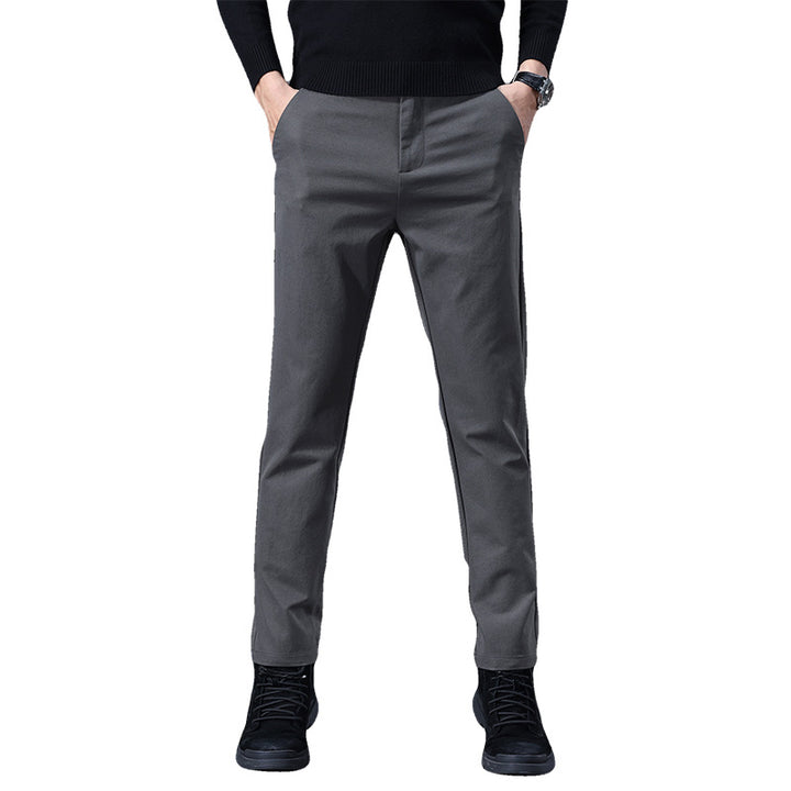 Herren entspannte Slim-Fit Hose mit praktischen Eingrifftaschen Aliams