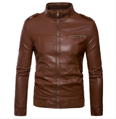 Herren Kunstleder Bikerjacke mit aufregenden Details und modernem Schnitt Aliams