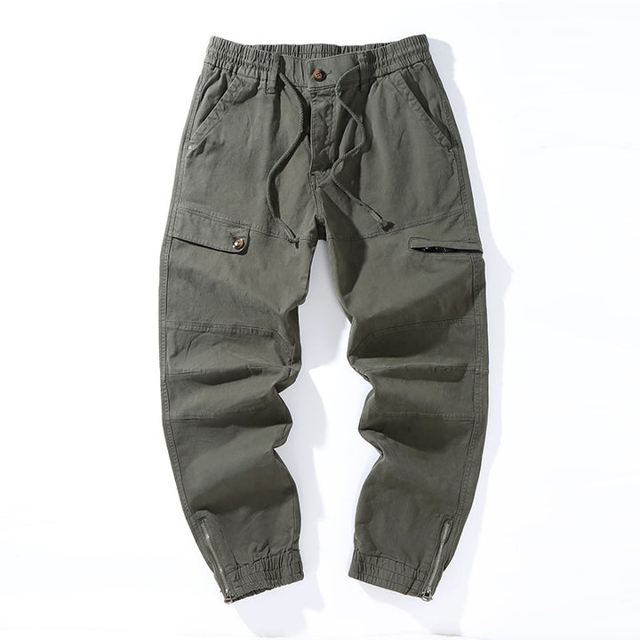 Herren praktische Cargo-Hose mit elastischem Bund und zahlreichen Taschen Aliams
