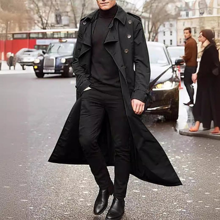 Herren Eleganter, langer Trenchcoat Aliams