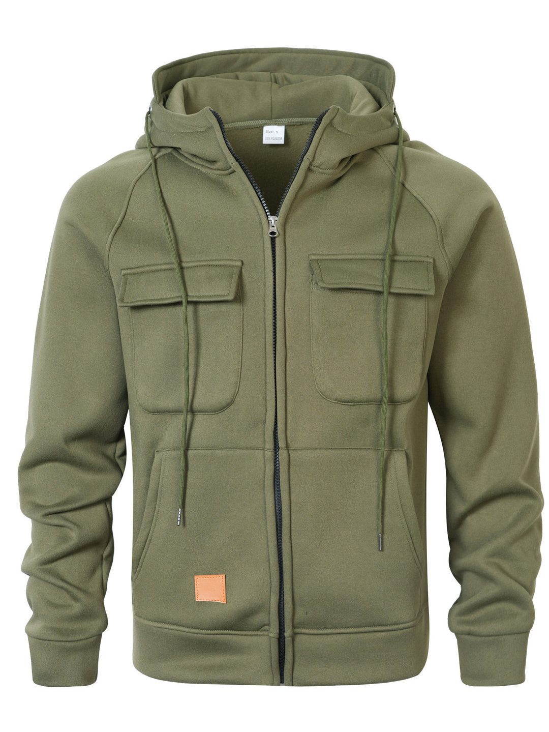 Herren lässige Kapuzenjacke mit zwei praktischen Brusttaschen Aliams