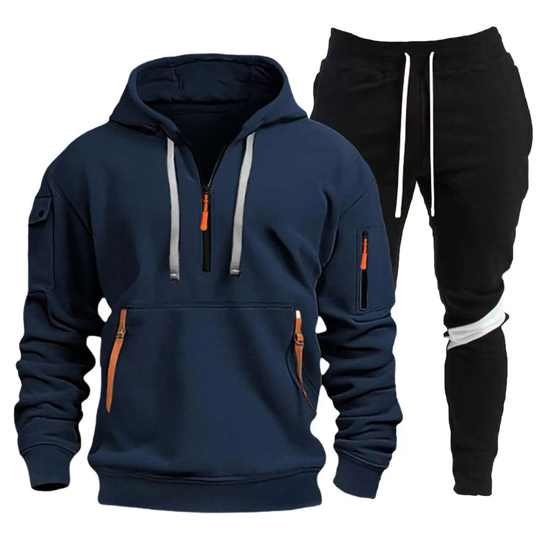 Herren Sportliche Hoodie- und Jogginghosen Kombination Aliams