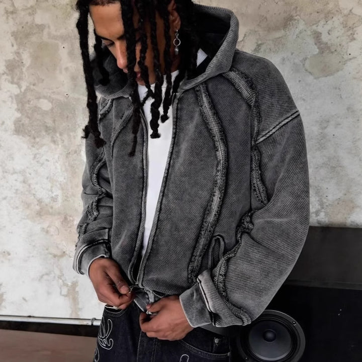 Herren Urbaner Kapuzenpullover aus strukturiertem Material Aliams