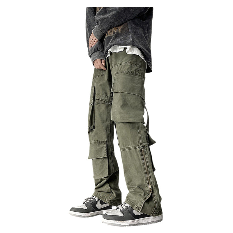 Herren Cargo-Hose mit modernen Zip-Elementen und multifunktionalen Taschen Aliams