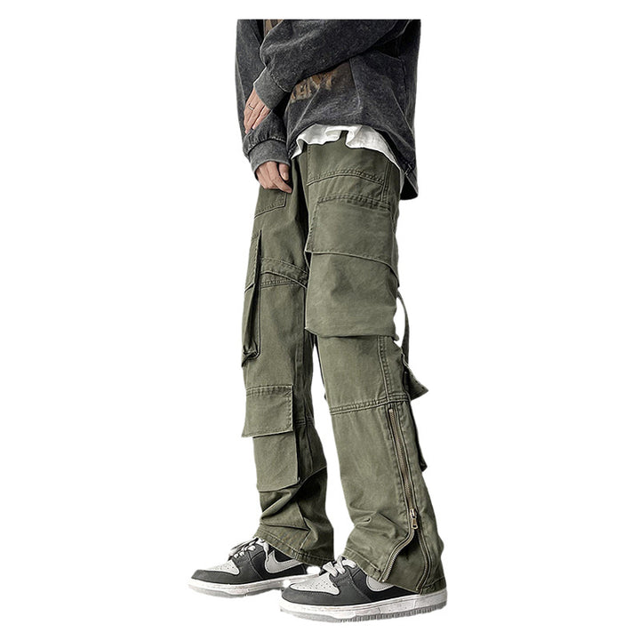 Herren Cargo-Hose mit modernen Zip-Elementen und multifunktionalen Taschen Aliams