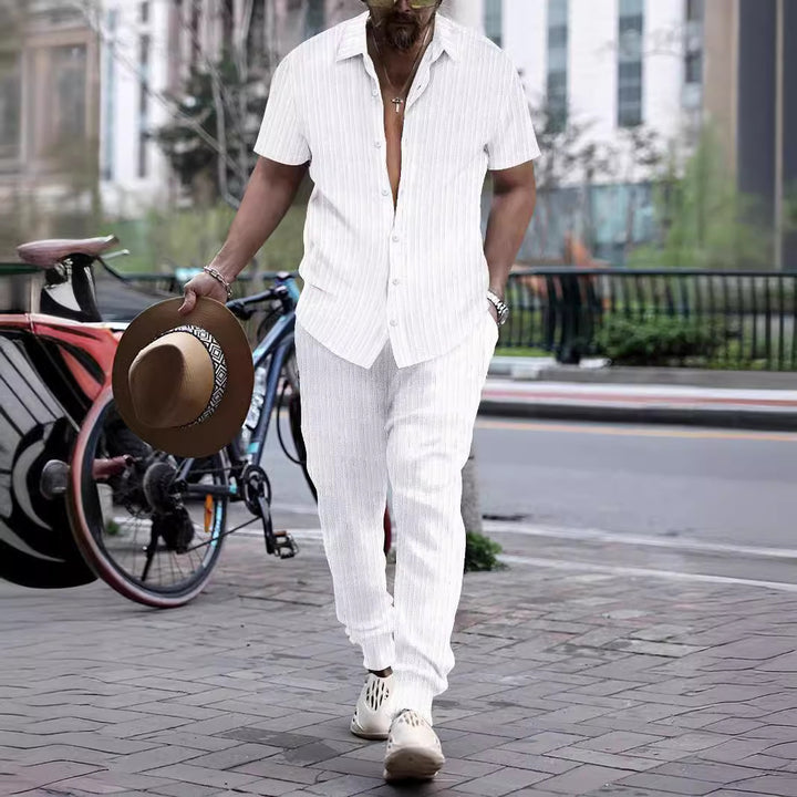 Herren Freizeitanzug mit eleganter Streifenmusterung und modernem Schnitt Aliams