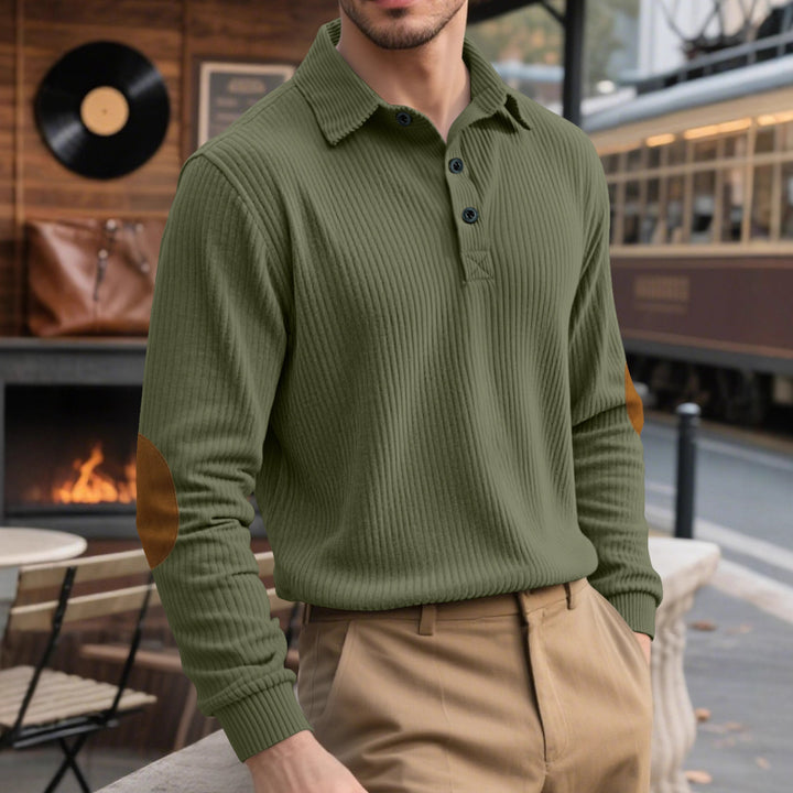 Herren klassischer Button-Down Pullover Aliams