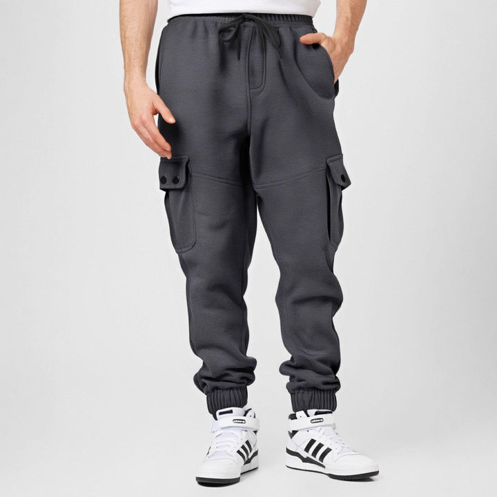 Herren Sportliche Cargo-Jogginghose mit Taschen und elastischem Bund Aliams