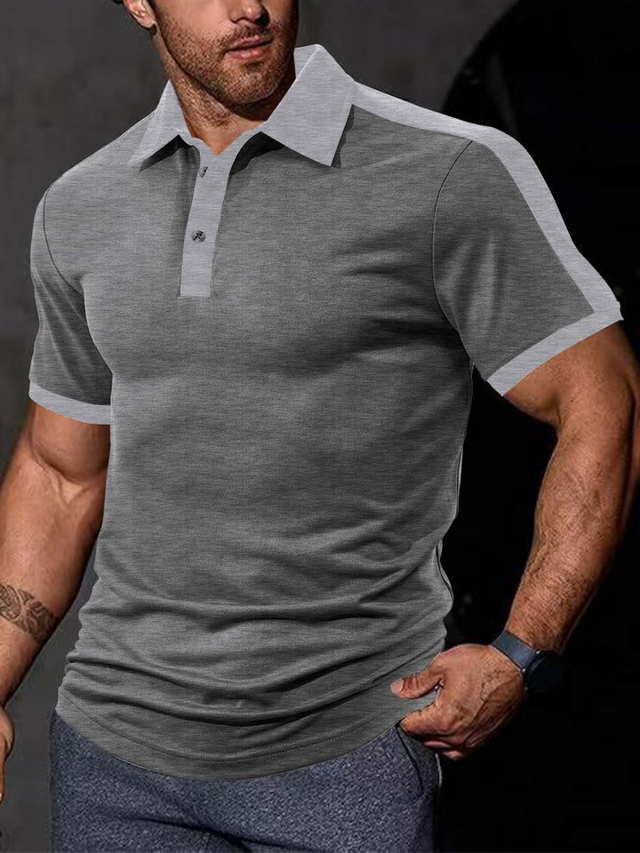 Herren sportliches Poloshirt mit modernem Schnitt und strukturiertem Gewebe Aliams