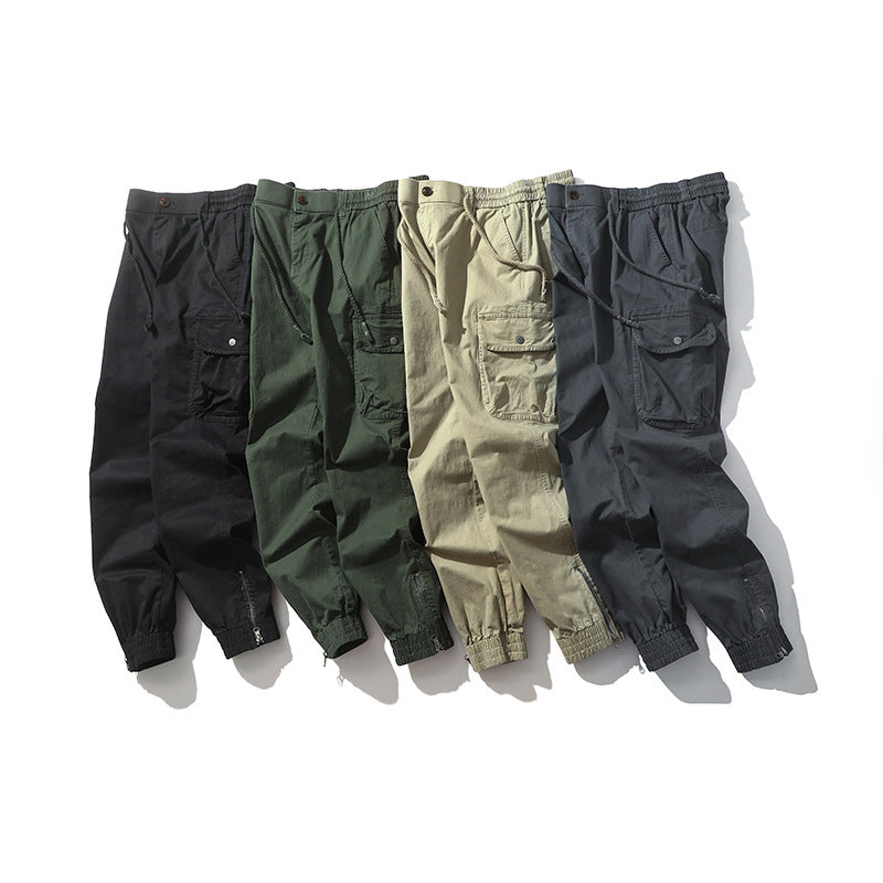Herren Cargo-Hose mit praktischen Seitentaschen und elastischem Bund Aliams