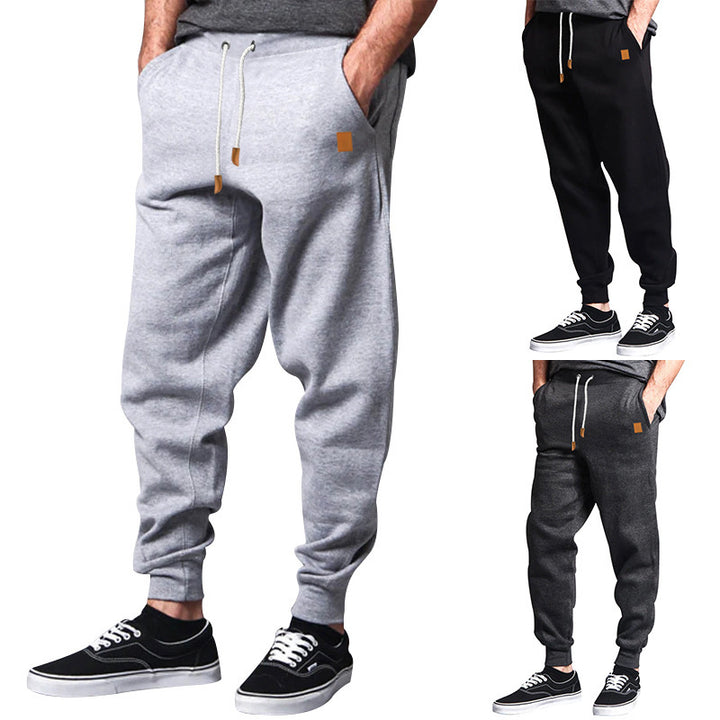 Herren Bequeme Freizeithose im Joggingstil mit Kordelzug und elastischem Bund Aliams
