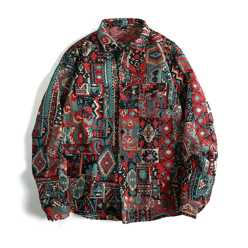 Herren Hemd mit geometrischem Muster Aliams