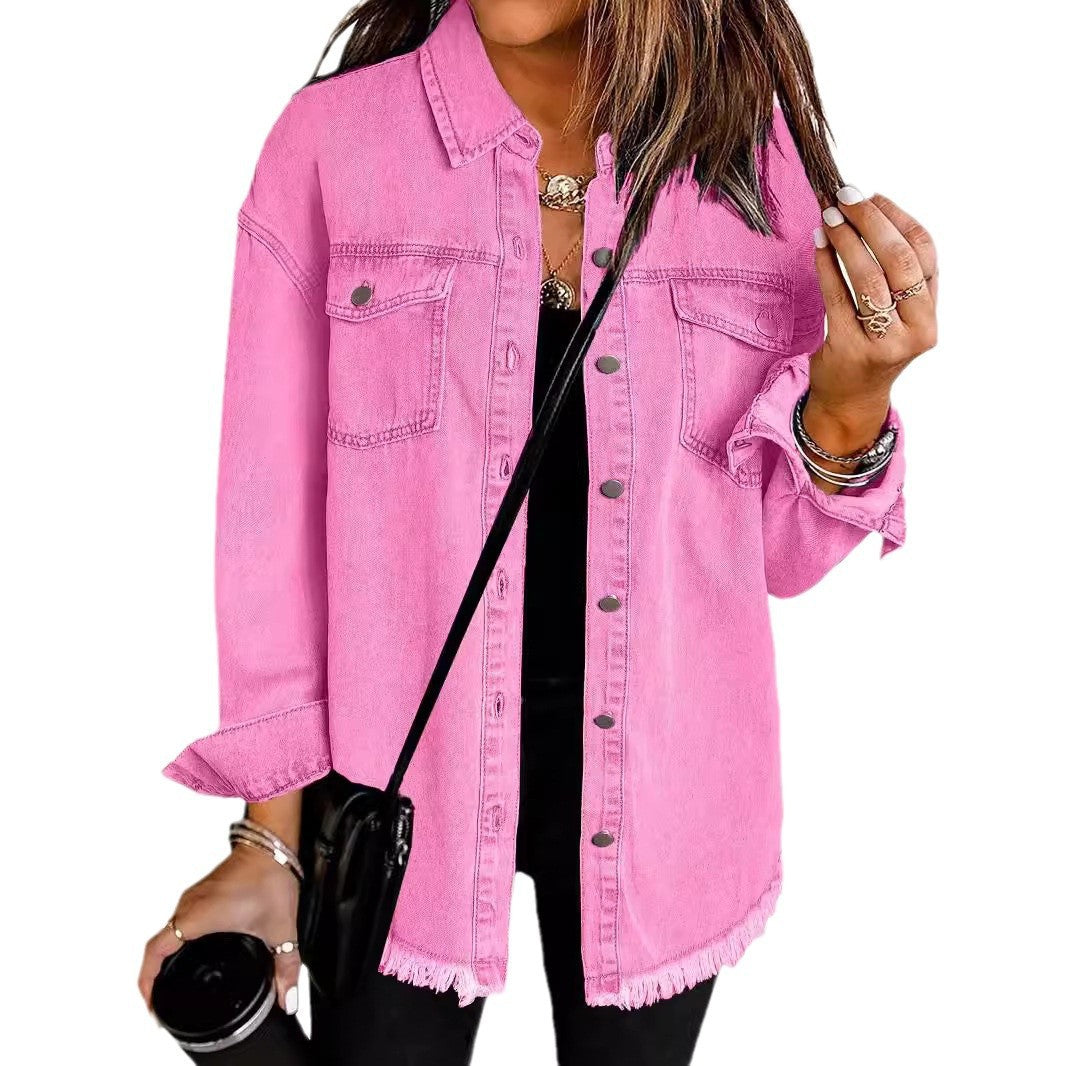 Femme Destroyed Denim Westernjacke Aliams